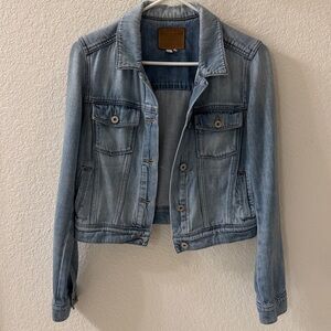 PAIGE distressed Blue Denim Jacket